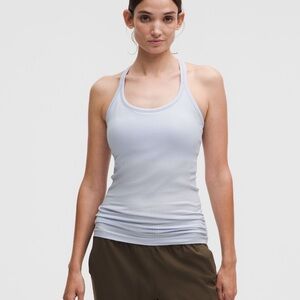 NWT Lululemon Ebb to Street Tank Top Light Support, B/ C Cup Size 6 Serene Blues